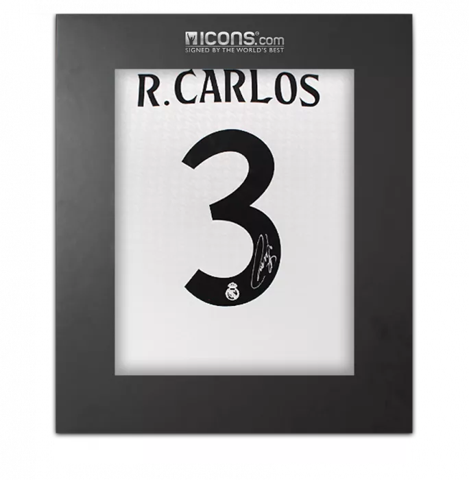 Roberto Carlos Back Signed Real Madrid 2024-25 Home Shirt In Deluxe Packaging