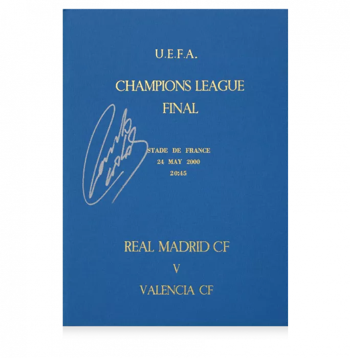 Roberto Carlos Signed And Framed Programme: 2000 UEFA Champions League Final - Hardback Edition