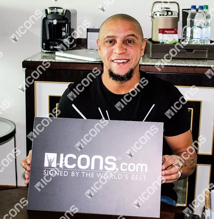 Roberto Carlos Signed Brazil Photo: Free-Kick Master
