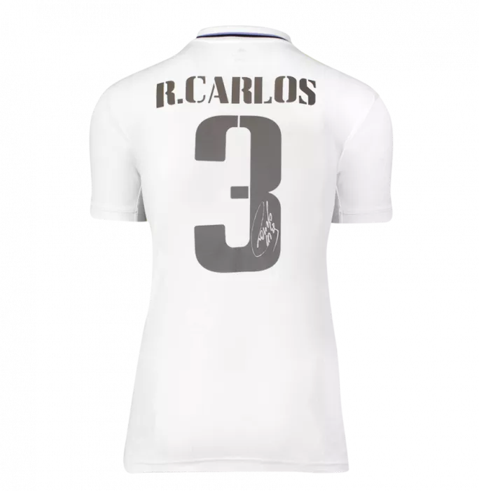 Roberto Carlos & Zinedine Zidane Signed Real Madrid Shirts In Classic Dual Frame