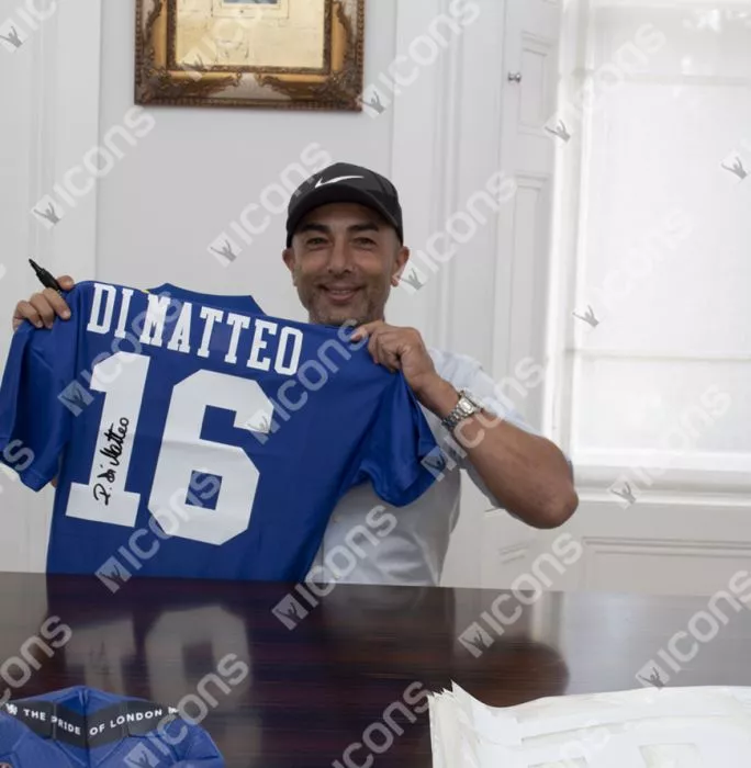 Roberto Di Matteo Back Signed Chelsea 1997-98 Home Shirt In Classic Frame