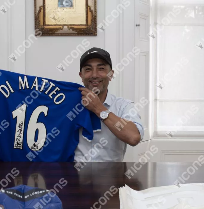 Roberto Di Matteo Back Signed Chelsea 2001-02 Home Shirt