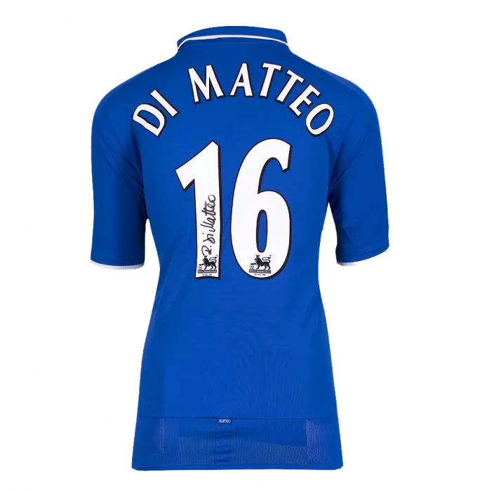Roberto Di Matteo Back Signed Chelsea 2001-02 Home Shirt