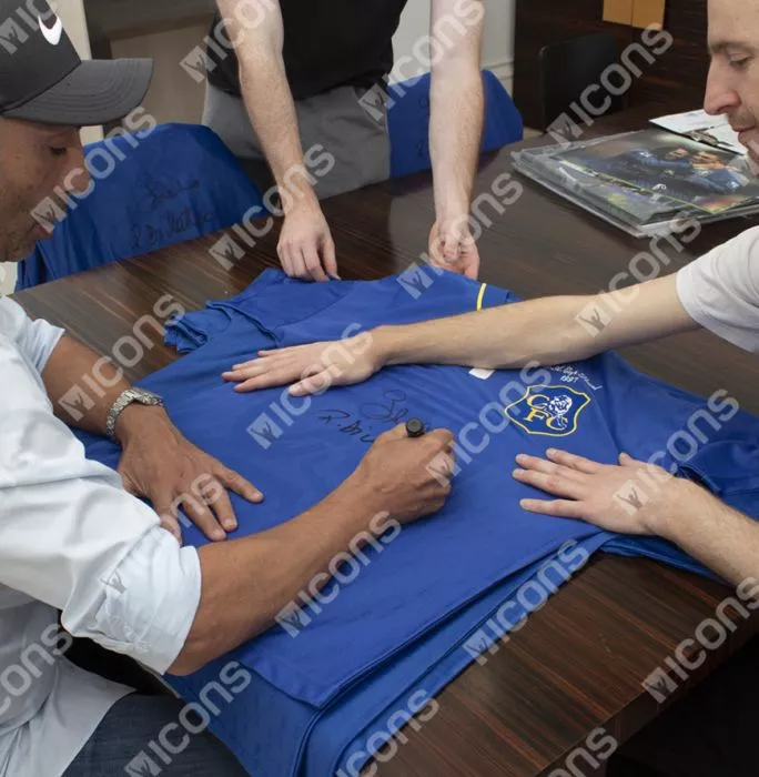 Roberto Di Matteo Front Signed Chelsea 1997-98 Home Shirt: "43 Seconds" Inscription