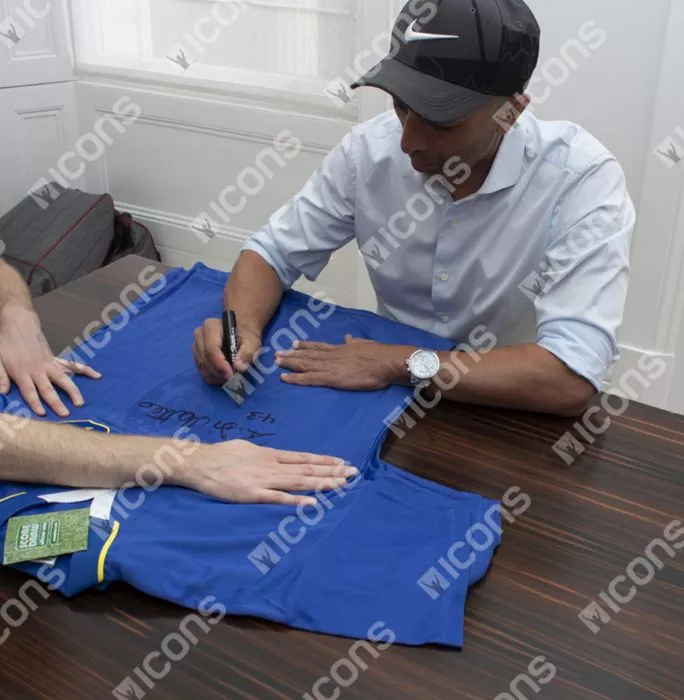 Roberto Di Matteo & Gianfranco Zola Front Signed Chelsea 1997-98 Home Shirt