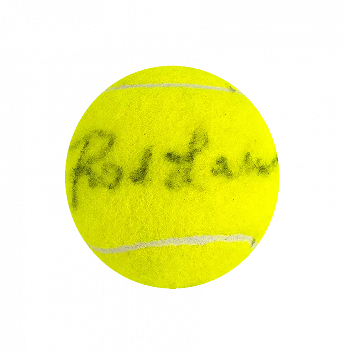 Rod Laver Signed Wimbledon Tennis Ball In Acrylic Case