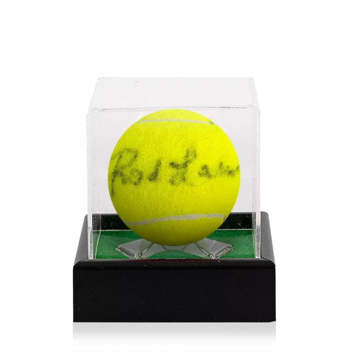 Rod Laver Signed Wimbledon Tennis Ball In Acrylic Case