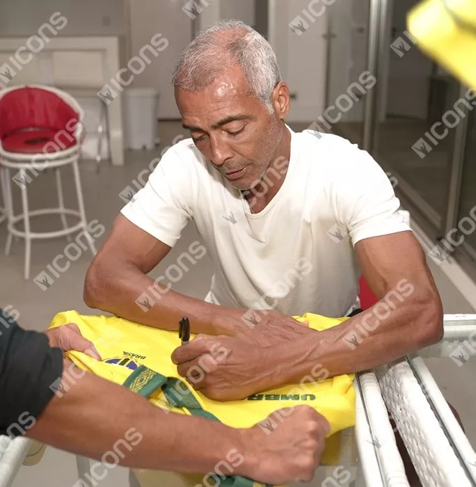 Romario Front Signed Brazil 1994 Home Shirt In Classic Frame