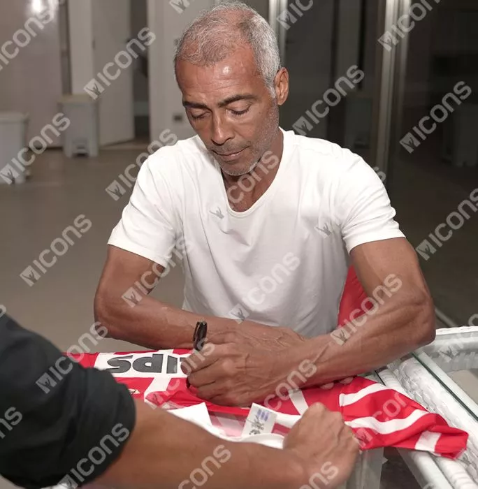 Romario Front Signed PSV Eindhoven 1992-94 Home Shirt In Classic Frame