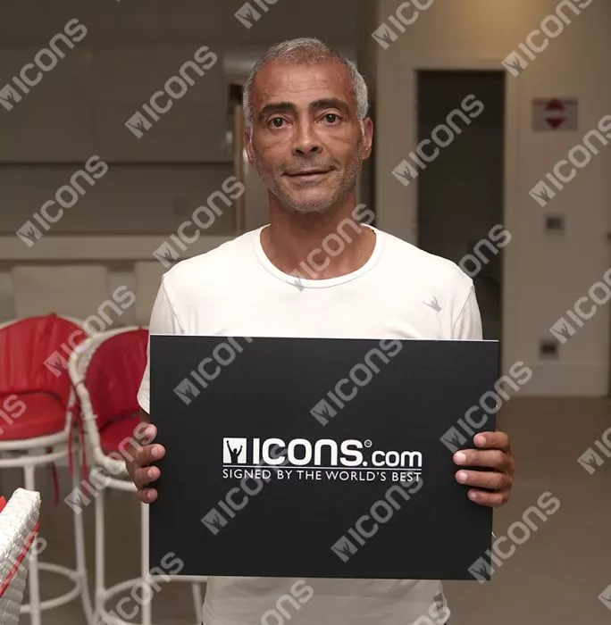 Romario Official UEFA Champions League Back Signed And Hero Framed FC Barcelona 1992-95 Home Shirt With Fan Style Numbers