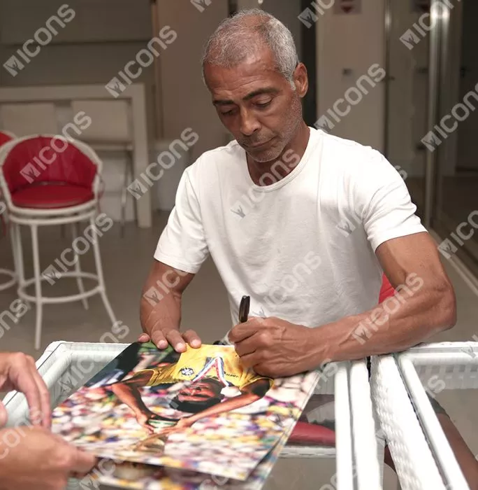 Romario Signed Brazil Photo In Premium Photo Frame: 1994 FIFA World Cup Winner