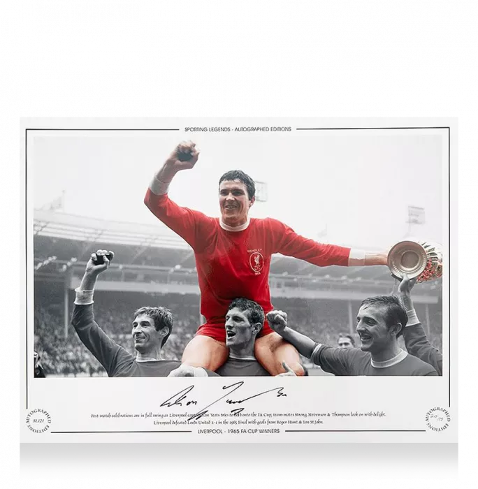 Ron Yeats Signed Liverpool Photo In Premium Photo Frame