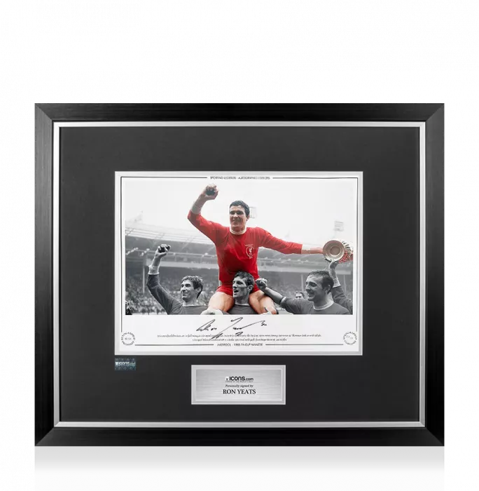 Ron Yeats Signed Liverpool Photo In Premium Photo Frame