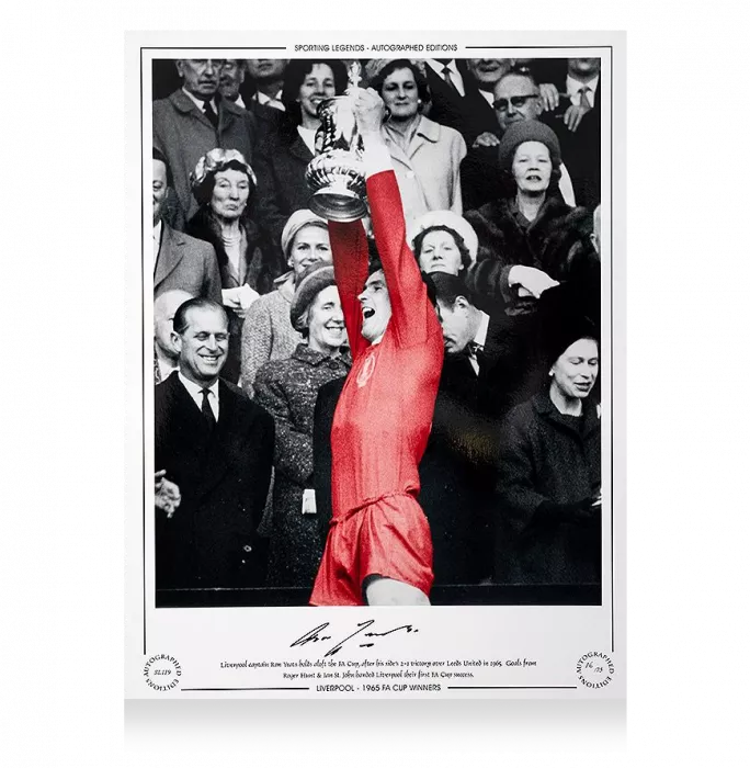 Ron Yeats Signed Liverpool Photo In Premium Photo Frame