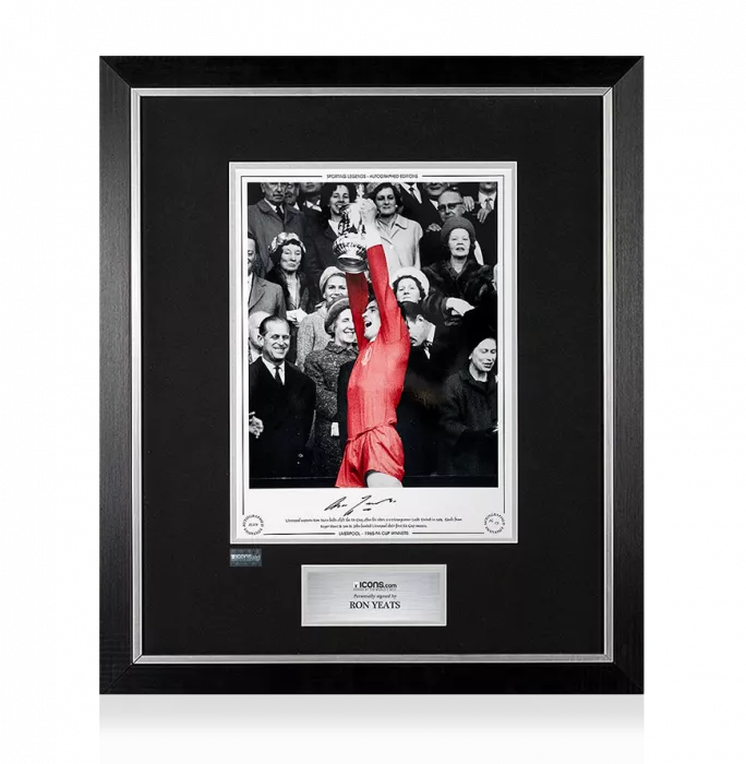 Ron Yeats Signed Liverpool Photo In Premium Photo Frame