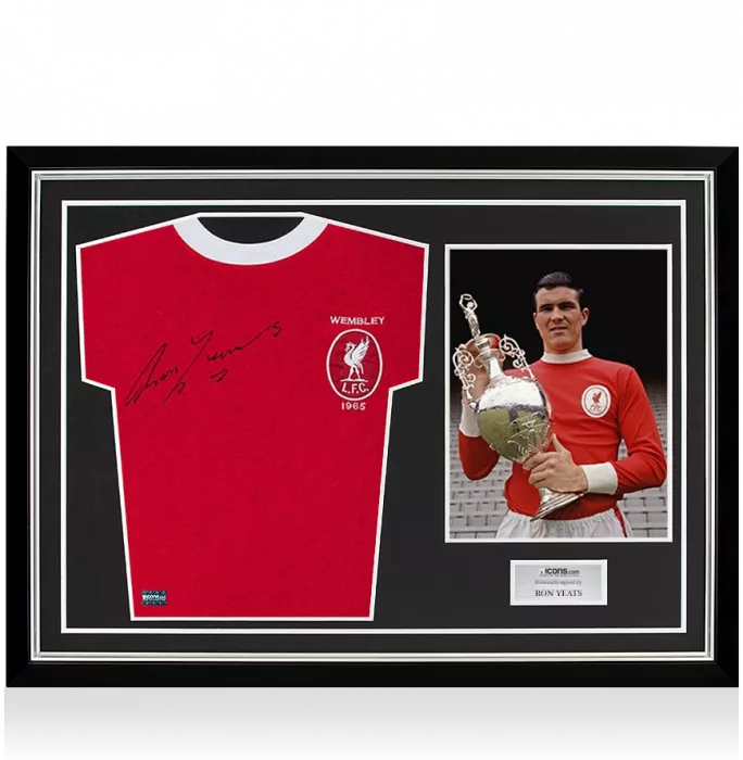 Ron Yeats Signed Liverpool Shirt In Hero Frame: 1965 FA Cup Final Edition: Option 1