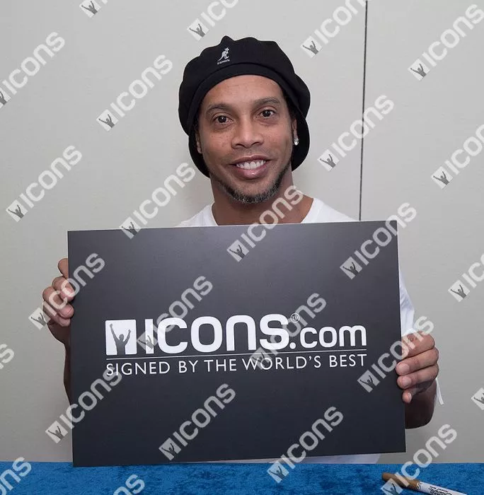 Ronaldinho Back Signed And Framed Brazil 2002 Home Shirt