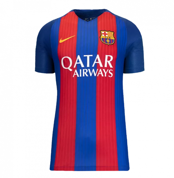 Ronaldinho Official Ballon D'Or™ Back Signed And Hero Framed FC Barcelona 2016-17 Home Shirt