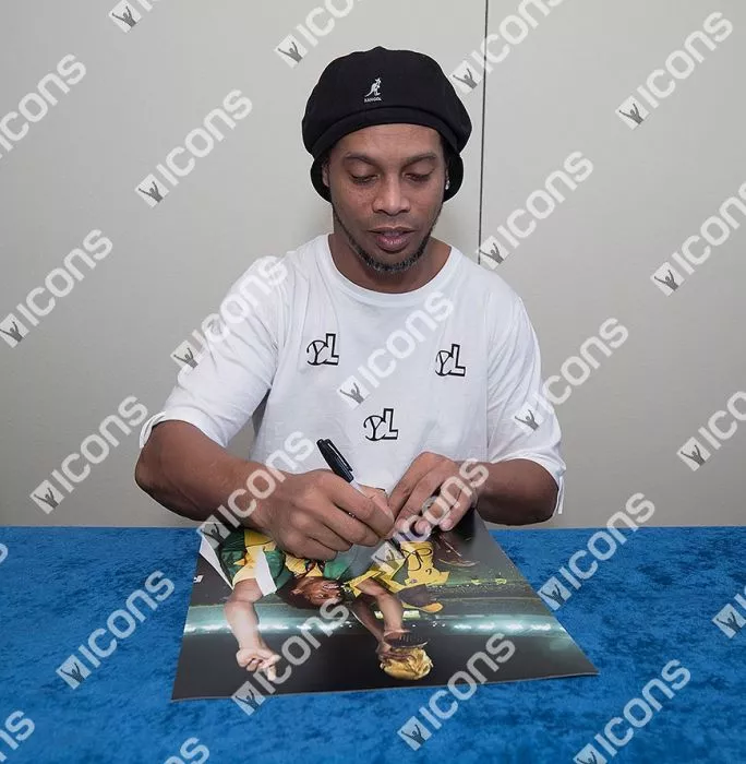 Ronaldinho Signed And Framed Brazil Photo: 2002 FIFA World Cup Winner