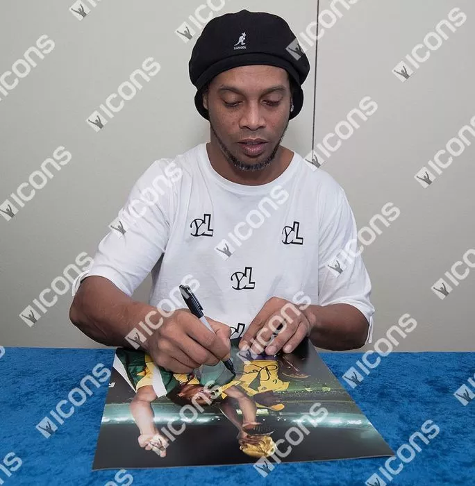 Ronaldinho Signed And Framed Brazil Photo: 2002 FIFA World Cup Winner