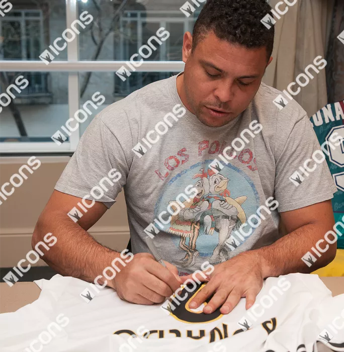 Ronaldo Back Signed And Framed Real Madrid 2004-05 Home Shirt