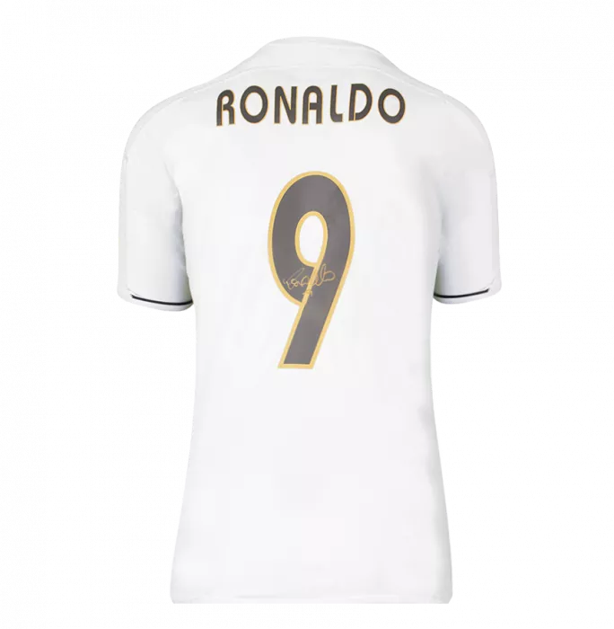 Ronaldo Back Signed Real Madrid 2003-04 Home Shirt In Classic Frame