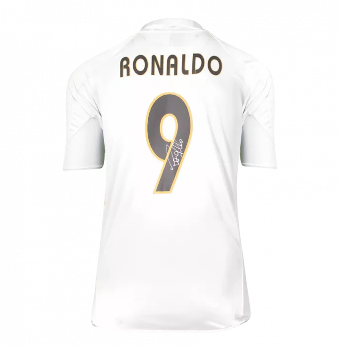 Ronaldo Back Signed Real Madrid 2004-05 Home Shirt