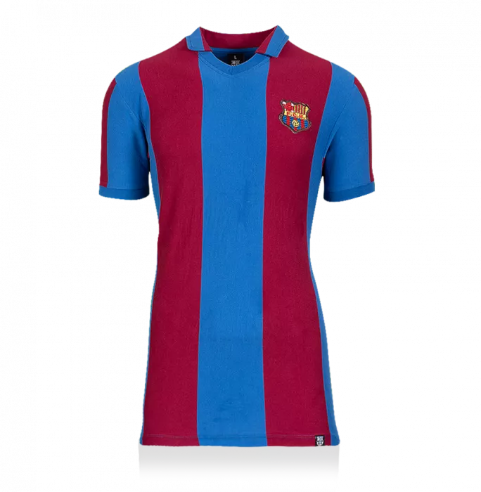 Ronaldo Back Signed Retro FC Barcelona Home Shirt With Fan Style Numbers