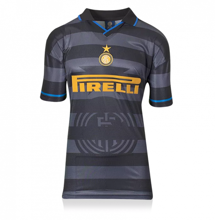 Ronaldo Back Signed Retro Internazionale Third Shirt With Fan Style Numbers