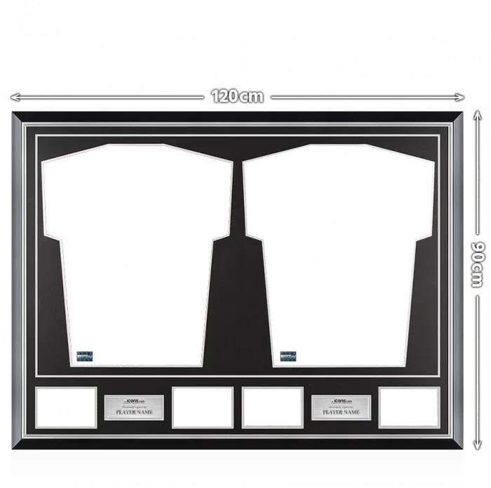 Ronaldo & Luis Figo Signed Real Madrid Shirts In Classic Dual Frame