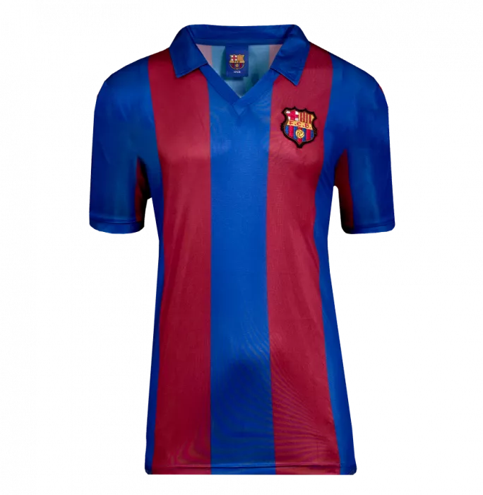 Ronaldo Official FC Barcelona Back Signed And Framed Retro Home Shirt