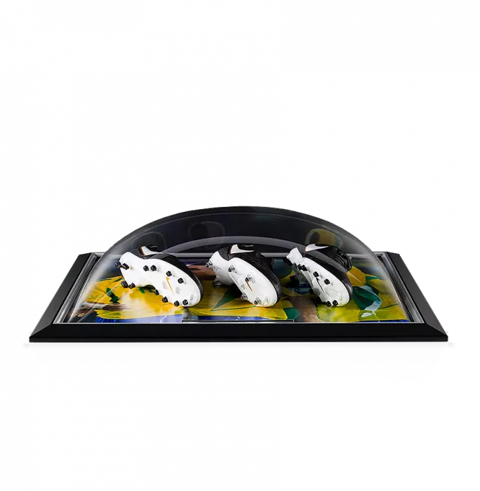 Ronaldo Ronaldinho & Rivaldo Signed Nike Boot Brazil Master Frame