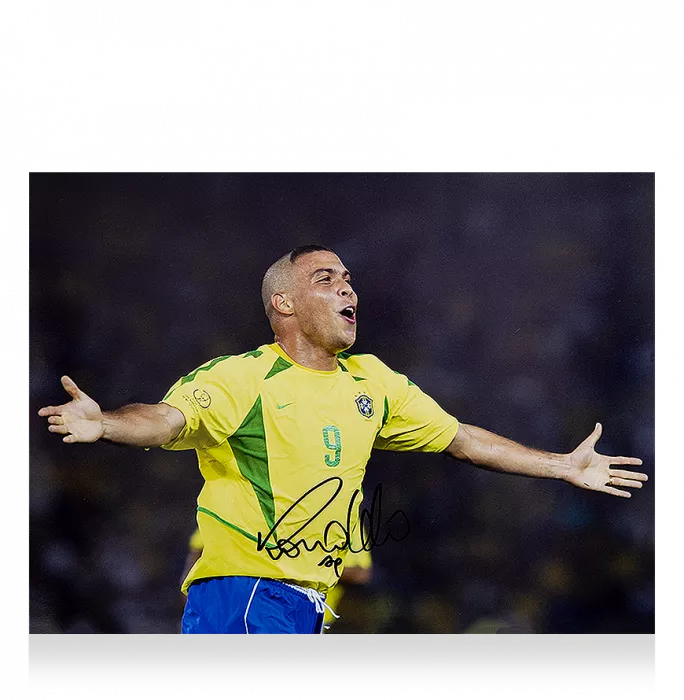 Ronaldo Signed Brazil Photo: 2002 FIFA World Cup Final Goal