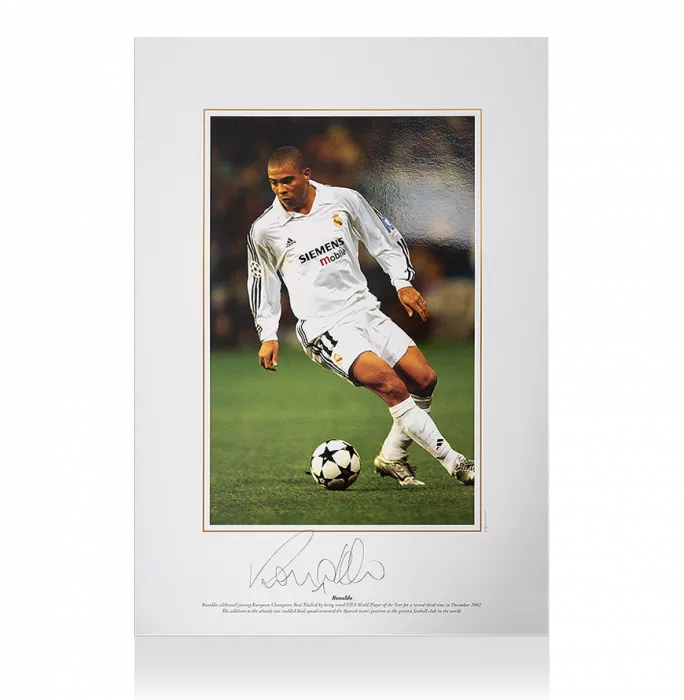 Ronaldo Signed Real Madrid Photo: Los Blancos Legend