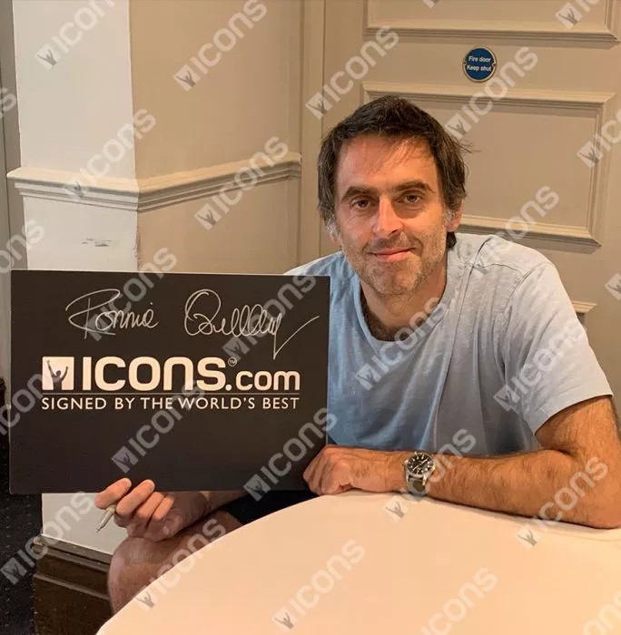 Ronnie O'Sullivan Signed And Framed Snooker Table Baize