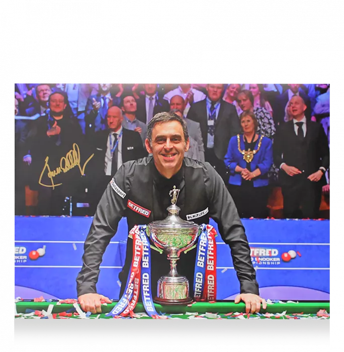 Ronnie O'Sullivan Signed Photo In Black Wooden Frame