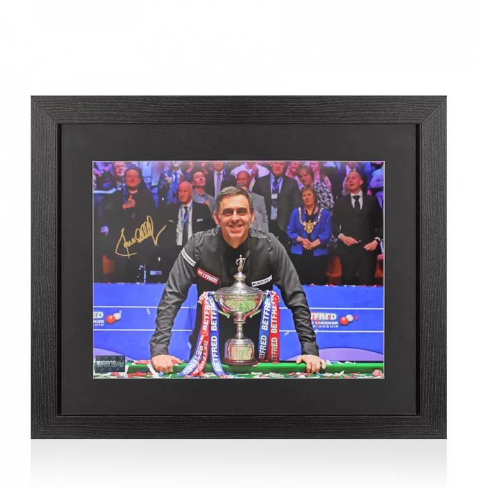Ronnie O'Sullivan Signed Photo In Black Wooden Frame