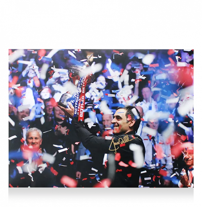 Ronnie O'Sullivan Signed Photo In Premium Photo Frame: Trophy Lift