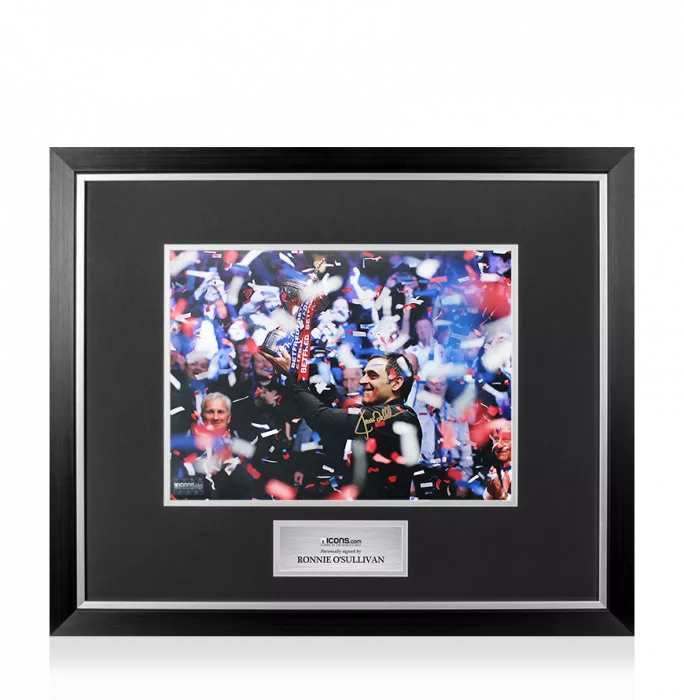 Ronnie O'Sullivan Signed Photo In Premium Photo Frame: Trophy Lift