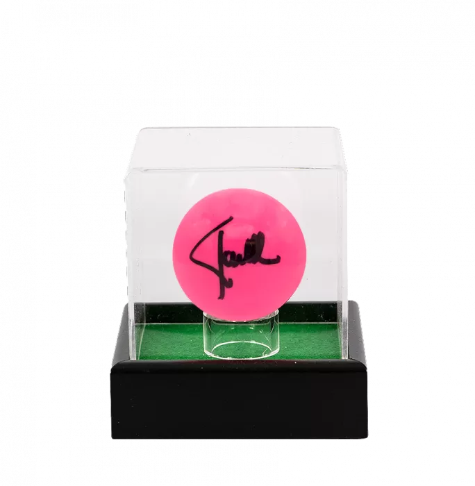 Ronnie O'Sullivan Signed Pink Snooker Ball In Acrylic Case