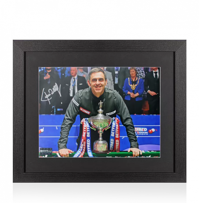 Ronnie O'Sullivan Signed World Championship Winner Photo In Black Wooden Frame