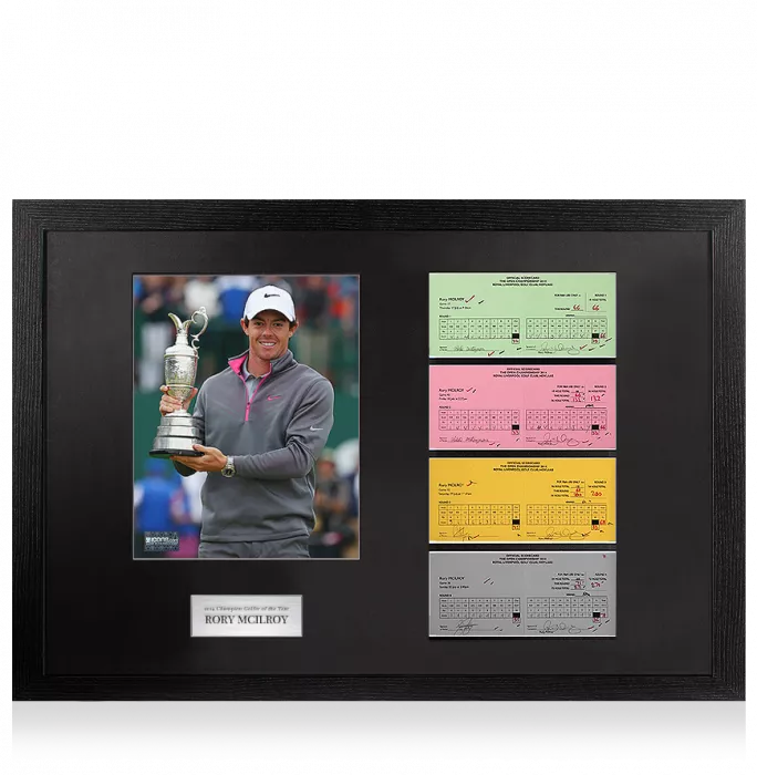Rory McIlroy 2014 Hoylake Open Scorecards In Champion Golfer Of The Year Frame
