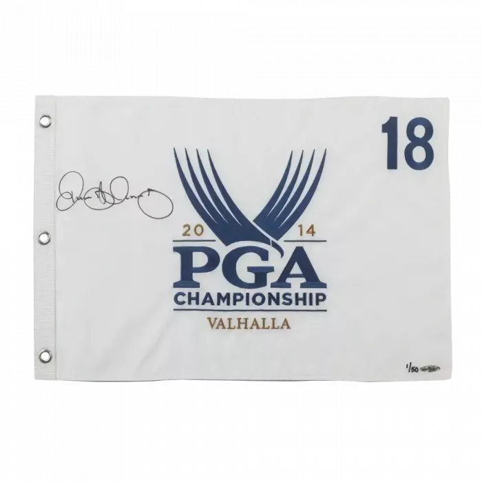 Rory McIlroy Signed 2014 Embroidered PGA Championship Pin Flag