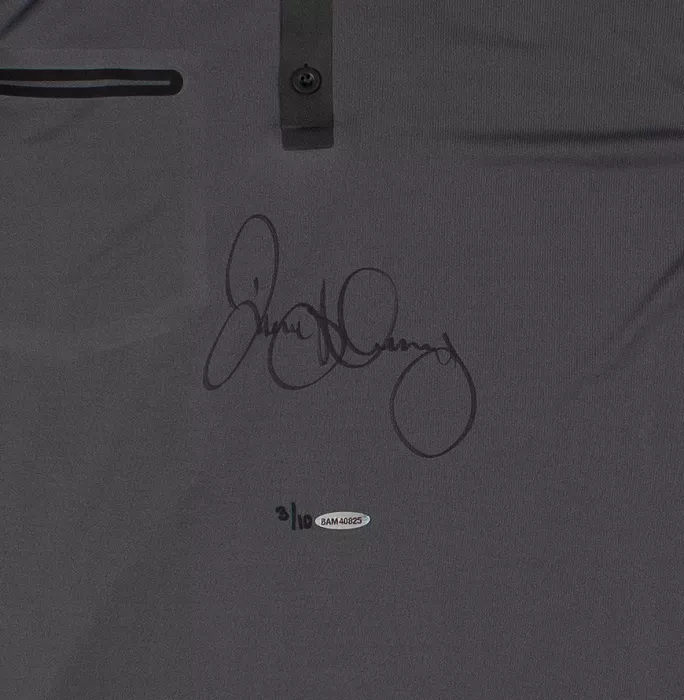 Rory McIlroy Signed Grey And Blue Nike Golf Polo