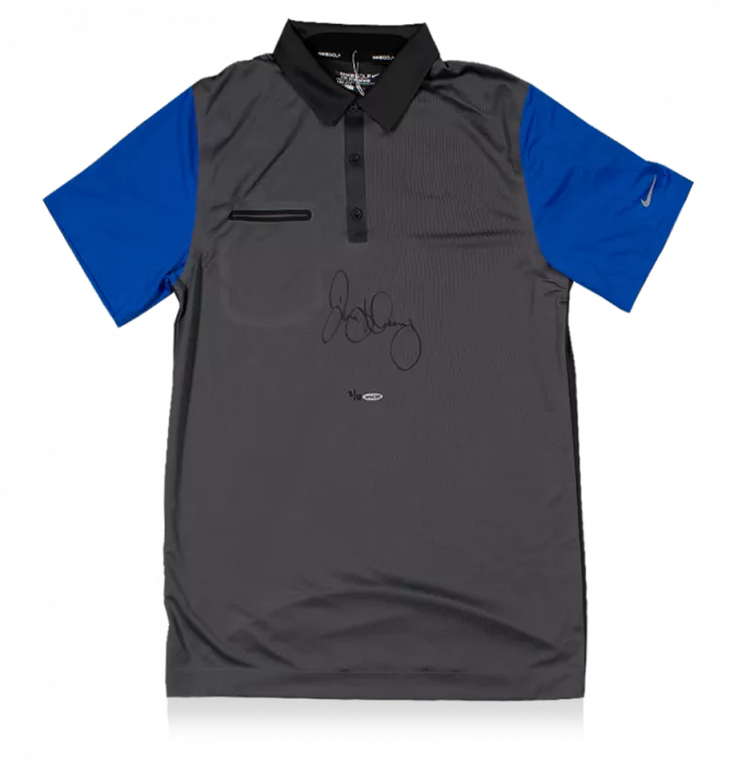 Rory McIlroy Signed Grey And Blue Nike Golf Polo