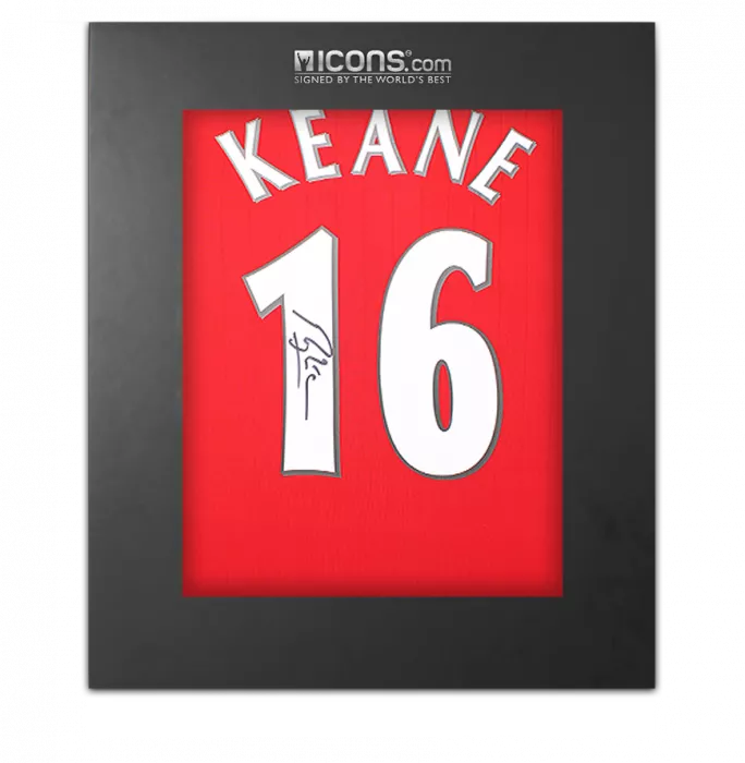 Roy Keane Back Signed Manchester United 2022-23 Home Shirt In Deluxe Packaging