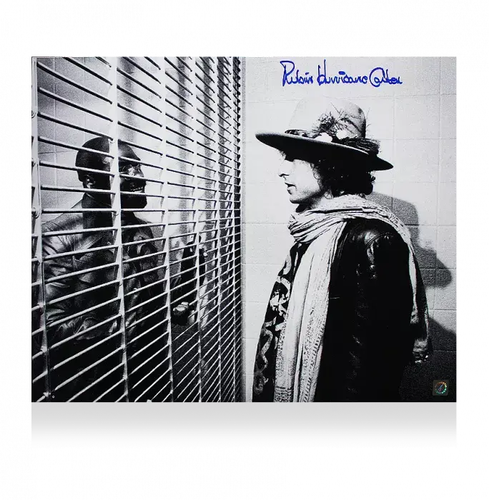 Rubin ‘Hurricane’ Carter Signed Photo: Meeting With Bob Dylan