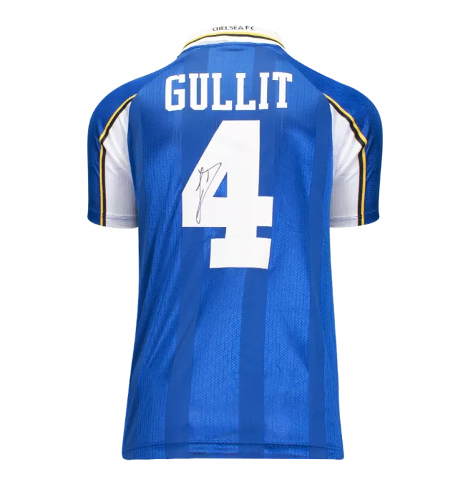 Ruud Gullit Back Signed Chelsea 1998 ECWC Shirt In Hero Frame: Option 1