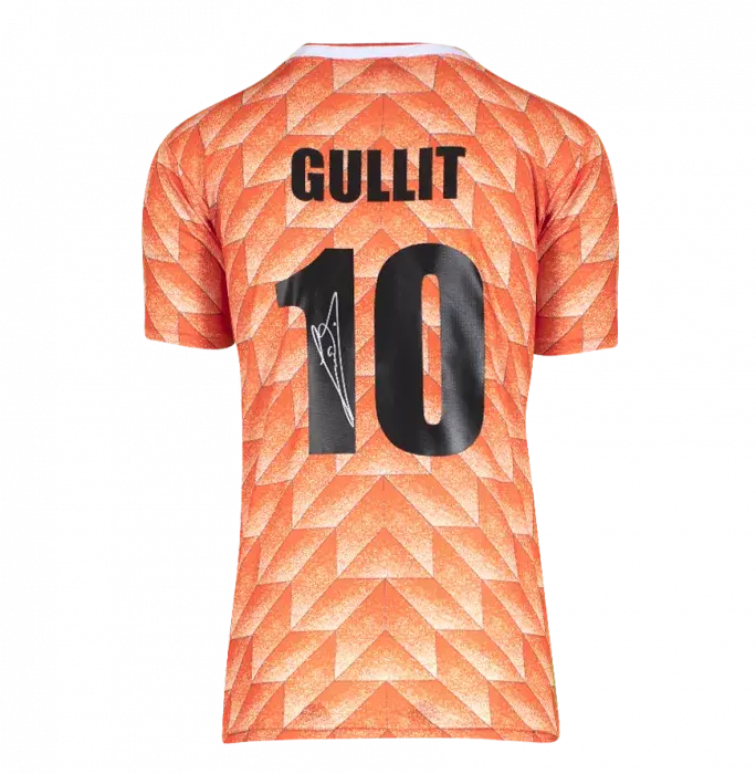 Ruud Gullit Back Signed Netherland 1988 Home Shirt In Classic Frame