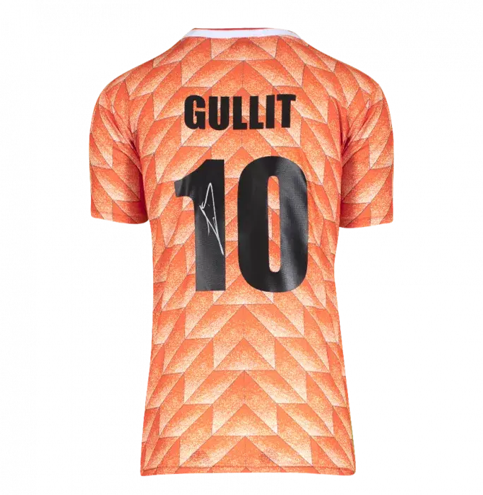 Ruud Gullit Back Signed Netherlands 1988 Home Shirt In Classic Frame